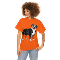 Australian Shepherd Unisex Heavy Cotton Tee, S-5XL, 12 Colors, 100% Cotton, Light Fabric, FREE Shipping, Made in USA!!