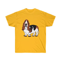 Basset Hound Unisex Ultra Cotton Tee, S - 5XL, 10 Colors, FREE Shipping, Made in USA!!