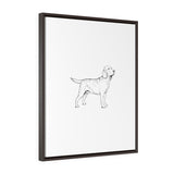 Labrador Retriever Vertical Framed Premium Gallery Wrap Canvas