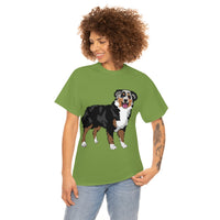 Australian Shepherd Unisex Heavy Cotton Tee, S-5XL, 12 Colors, 100% Cotton, Light Fabric, FREE Shipping, Made in USA!!