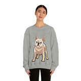 French Bulldog Unisex Heavy Blend Crewneck Sweatshirt, S - 3XL, 6 Colors, Loose Fit, Cotton/Polyester, FREE Shipping, Made in USA!!