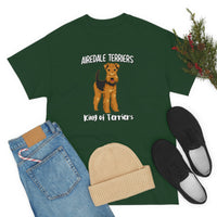 Airedale Terrier Unisex Heavy Cotton Tee, S - 5XL, 14 Colors, Light Fabric, FREE Shipping, Made in USA!!