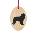 Newfoundland Wooden Ornaments, 6 Shapes, Solid Wood, Magnetic Back, Comes with Red Ribbon, FREE Shipping, Made in USA!!