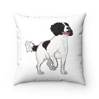 English Springer Spaniel Spun Polyester Square Pillow, 4 Sizes, 100% Polyester Cover and Pillow, Consealed Zipper, Made in the USA!!