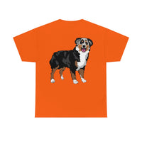 Australian Shepherd Unisex Heavy Cotton Tee, S-5XL, 12 Colors, 100% Cotton, Light Fabric, FREE Shipping, Made in USA!!
