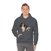 Tricolor Cavalier King Charles Spaniel Unisex Heavy Blend Hooded Sweatshirt, S - 5XL, 12 Colors, FREE Shipping, Made in Usa!!