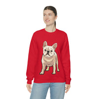 French Bulldog Unisex Heavy Blend Crewneck Sweatshirt, S - 3XL, 6 Colors, Loose Fit, Cotton/Polyester, FREE Shipping, Made in USA!!