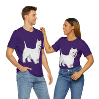 West Highland White Terrier Unisex Jersey Short Sleeve Tee, S - 3XL, Cotton, Light Fabric, FREE Shipping, Made in USA!!