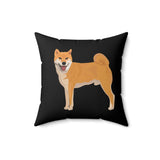 Shiba Inu Spun Polyester Square Pillow, 4 Sizes, Polyester Cover and Pillow, Double Sided Print, FREE Shipping, Made in USA!!