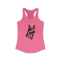 German Shepherd Women's Ideal Racerback Tank, S - 2XL, 7 Colors, Cotton/Polyester, Extra Light Fabric, FREE Shipping, Made in USA!!