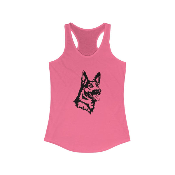 German Shepherd Women's Ideal Racerback Tank, S - 2XL, 7 Colors, Cotton/Polyester, Extra Light Fabric, FREE Shipping, Made in USA!!