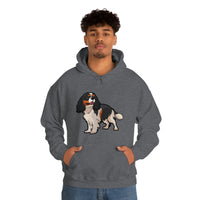 Tricolor Cavalier King Charles Spaniel Unisex Heavy Blend Hooded Sweatshirt, S - 5XL, 12 Colors, FREE Shipping, Made in Usa!!