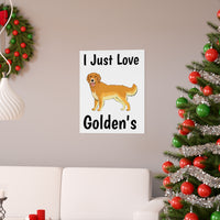 Golden Retriever Premium Matte vertical posters, 7 Sizes, Matte Finish, Museum Grade Paper, FREE Shipping, Made in USA!!