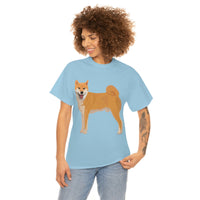 Shiba Inu Unisex Heavy Cotton Tee, Cotton, Medium Fabric, S - 5XL, 12 Colors, FREE Shipping, Made in USA!!