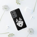 Siberian Husky Tough Cell Phone Cases, 33 Types of Cases, 2 Layer Case, Impact Resistant, FREE Shipping, Made in USA!!