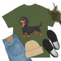 Dachshund Unisex Heavy Cotton Tee, S - 5XL, 12 Colors, Light Fabric, FREE Shipping, Made in USA!!