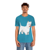 West Highland White Terrier Unisex Jersey Short Sleeve Tee, S - 3XL, Cotton, Light Fabric, FREE Shipping, Made in USA!!