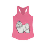 Maltese Women's Ideal Racerback Tank, XS - 2XL, 15 Colors, Cotton/Polyester, Extra Light Fabric, FREE Shipping, Made in USA!!