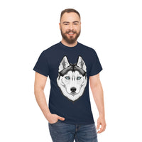 Siberian Husky Unisex Heavy Cotton Tee, S - 5XL, 12 Colors, Light Fabric, FREE Shipping, Made in USA!!