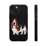 Basset Hound Tough Cases, 33 Sizes, Google, Samsung, iPhone, Matte or Glossy, Impact Resistant, Dual Layer Case, FREE Shipping, Made in USA!!