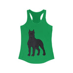 Cane Corso Women's Ideal Racerback Tank, Cotton and Polyester, 10 Colors, XS - 2XL