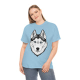 Siberian Husky Unisex Heavy Cotton Tee, S - 5XL, 12 Colors, Light Fabric, FREE Shipping, Made in USA!!