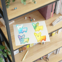 Pembroke Welsh Corgi Sticker Sheets, 2 Image Sizes, 3 Image Surfaces, Water Resistant Vinyl, FREE Shipping, Made in USA!!