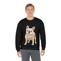 French Bulldog Unisex Heavy Blend Crewneck Sweatshirt, S - 3XL, 6 Colors, Loose Fit, Cotton/Polyester, FREE Shipping, Made in USA!!