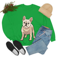 French Bulldog Unisex Heavy Blend Crewneck Sweatshirt, S - 3XL, 6 Colors, Loose Fit, Cotton/Polyester, FREE Shipping, Made in USA!!