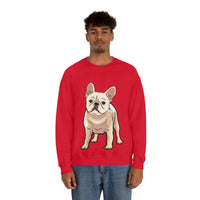 French Bulldog Unisex Heavy Blend Crewneck Sweatshirt, S - 3XL, 6 Colors, Loose Fit, Cotton/Polyester, FREE Shipping, Made in USA!!