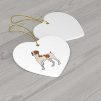 Brittany Dog Ceramic Ornaments