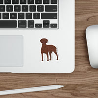 Vizsla Die-Cut Stickers, Indoor and Outdoor Use, Waterproof, Matte Finish, FREE Shipping, Made in the USA!!