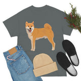 Shiba Inu Unisex Heavy Cotton Tee, Cotton, Medium Fabric, S - 5XL, 12 Colors, FREE Shipping, Made in USA!!