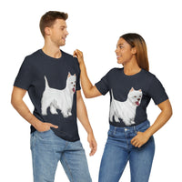 West Highland White Terrier Unisex Jersey Short Sleeve Tee, S - 3XL, Cotton, Light Fabric, FREE Shipping, Made in USA!!