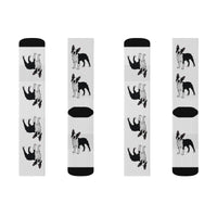 Boston Terrier Sublimation Socks, 3 Sizes, Polyester/Spandex, FREE Shipping, Made in USA!!