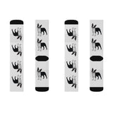 Boston Terrier Sublimation Socks, 3 Sizes, Polyester/Spandex, FREE Shipping, Made in USA!!