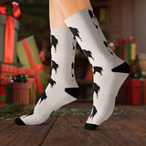 Border Collie Sublimation Socks, Polyester/Spandex, 3 Sizes, Cushioned Bottoms, FREE Shipping, Made in USA!!