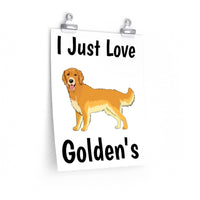 Golden Retriever Premium Matte vertical posters, 7 Sizes, Matte Finish, Museum Grade Paper, FREE Shipping, Made in USA!!