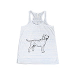 Labrador Retriever Tank Tops for Women, Flowy Racerback Tank