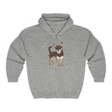 Chihuahua Unisex Heavy Blend™ Full Zip Hooded Sweatshirt, Cotton/Polyester, Medium Heavy Fabric, S - 2XL, 6 Colors, FREE Shipping, Made in USA!!