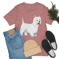 West Highland White Terrier Unisex Jersey Short Sleeve Tee, S - 3XL, Cotton, Light Fabric, FREE Shipping, Made in USA!!