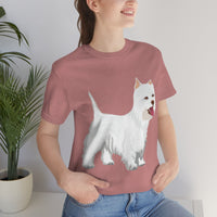 West Highland White Terrier Unisex Jersey Short Sleeve Tee, S - 3XL, Cotton, Light Fabric, FREE Shipping, Made in USA!!