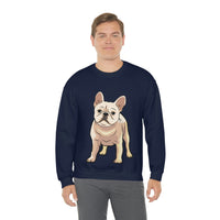 French Bulldog Unisex Heavy Blend Crewneck Sweatshirt, S - 3XL, 6 Colors, Loose Fit, Cotton/Polyester, FREE Shipping, Made in USA!!