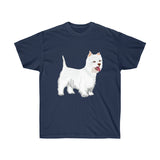 West Highland White Terrier Unisex Ultra Cotton Tee, S - 5XL, Cotton, FREE Shipping, Made in USA!!