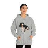 Tricolor Cavalier King Charles Spaniel Unisex Heavy Blend Hooded Sweatshirt, S - 5XL, 12 Colors, FREE Shipping, Made in Usa!!