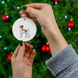 Brittany Dog Ceramic Ornaments