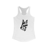 German Shepherd Women's Ideal Racerback Tank, S - 2XL, 7 Colors, Cotton/Polyester, Extra Light Fabric, FREE Shipping, Made in USA!!