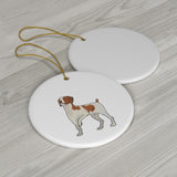 Brittany Dog Ceramic Ornaments