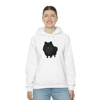 Black Pomeranian Unisex Heavy Blend™ Hooded Sweatshirt, S - 3XL, 6 Colors, Cotton/Polyester, FREE Shipping, Made in USA!!