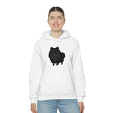 Black Pomeranian Unisex Heavy Blend™ Hooded Sweatshirt, S - 3XL, 6 Colors, Cotton/Polyester, FREE Shipping, Made in USA!!